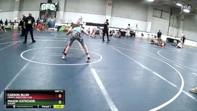 112 lbs Cons. Round 6 - Carson Blum, Lowell Wrestling Club vs Mason Katschor, Dundee