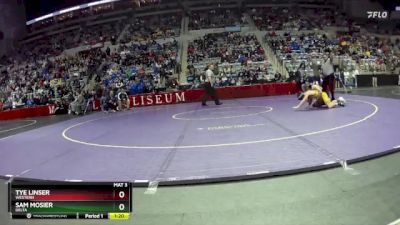 132 lbs Quarterfinal - Tye Linser, Western vs Sam Mosier, Delta