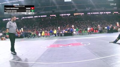 D1-215 lbs Quarterfinal - Hadi Mazraani, Dearborn vs Lucas Bates, Hartland