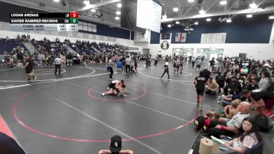 126 lbs Cons. Semi - Logan Arenas, Lancers WC vs Xavier Ramirez-Recinos, Cal-Grapplers