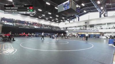 125 lbs Champ. Round 1 - Isaac Antunez, Santa Ana College vs Lorenzo Reyes, Cerritos College