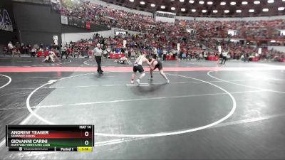 240 lbs Champ. Round 2 - Andrew Yeager, Shawano Hawks vs Giovanni Carini, Hartford Wrestling Club