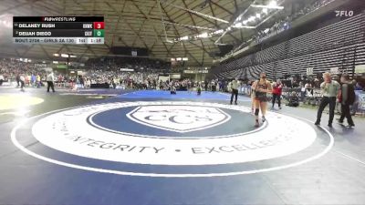 Girls 3A 130 lbs Semifinal - Delaney Rush, Kennewick (Girls) vs Deijah Diego, Central Kitsap (Girls)