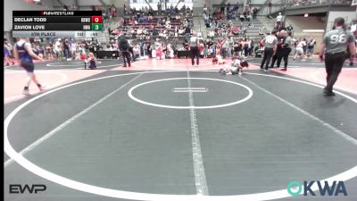 85 lbs 5th Place - Declan Todd, Keystone Kids Wrestling Club vs Zavion Love, HURRICANE WRESTLING ACADEMY