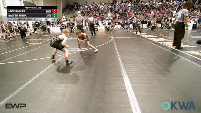 70 lbs Quarterfinal - Jack Sadler, Barnsdall Youth Wrestling vs Salyer Torix, Sperry Wrestling Club