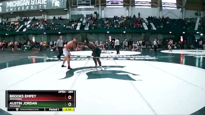 285 lbs Cons. Round 3 - Brooks Empey, Wisconsin vs Austin Jordan, Michigan