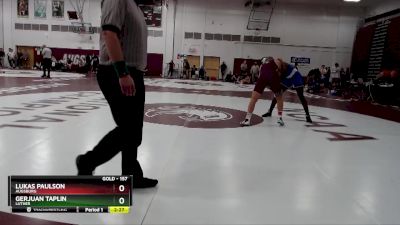 157 lbs Cons. Round 4 - Gerjuan Taplin, Luther vs Lukas Paulson, Augsburg