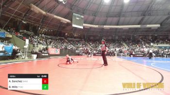 49 lbs Consi Of 16 #1 - Aiden Sanchez, Sanderson Wrestling Academy vs Beckett Mills, Team Tulsa Wrestling Club