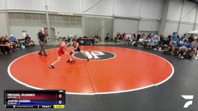 100 lbs Placement Matches (8 Team) - Michael Rusinko, Ohio Red vs Justin Harbin, Alabama