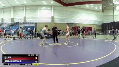 157 lbs Quarterfinal - Eli Roe, MI vs Keegan Germano, IL