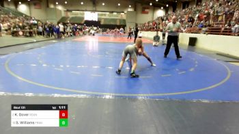 112 lbs Quarterfinal - Kara-Lynn Dover, Roundtree Wrestling Academy vs Samuel Williams, Franklin County Youth Wrestling