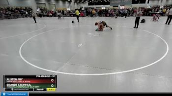 97 lbs Cons. Round 2 - Austen Fry, Ubasa Wrestling Academy vs Brandt Steinheil, Threestyle Wrestling Of Oklahoma