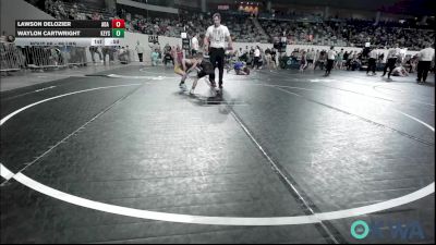 66 lbs 3rd Place - Lawson Delozier, Ada Youth Wrestling vs Waylon Cartwright, Keystone Kids Wrestling Club