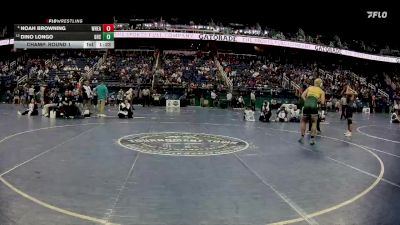 2A 190 lbs Champ. Round 1 - Dino Longo, Bunn High School vs Noah Browning, Wheatmore