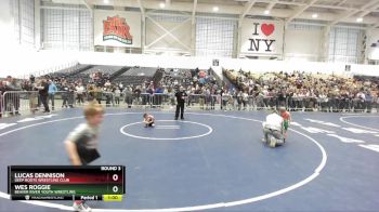38 lbs Round 3 - Wes Roggie, Beaver River Youth Wrestling vs Lucas Dennison, Deep Roots Wrestling Club