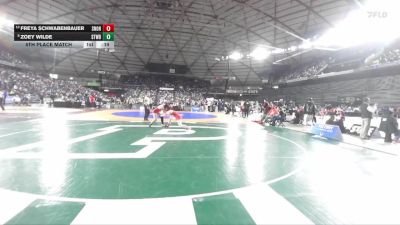 Girls 3A 125 lbs 5th Place Match - Freya Schwabenbauer, Snohomish (Girls) vs Zoey Wilde, Stanwood (Girls)