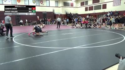 JV-26 lbs Round 2 - Bailey Willier, Mason City vs Londyn Snow, Mason City