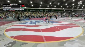 91 lbs 1st Place Match - Ella Coomes, East River Raptors vs Kate Kirkman, Heights Wrestling Club