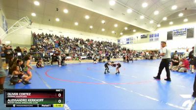 43 lbs Cons. Semi - Oliver Cortez, Madera Grapplers vs Alessandro Kerkhoff, Rough House Wrestling Club