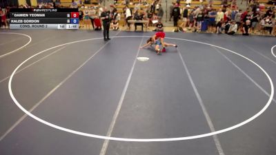 100 lbs Cons. Round 2 - Damien Yeoman, IA vs Kaleb Gordon, IA