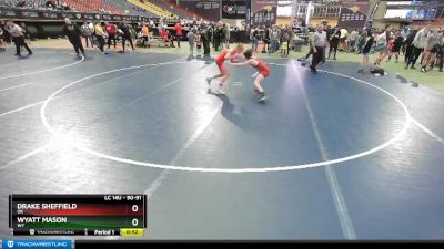 90-91 lbs Round 1 - Drake Sheffield, OK vs Wyatt Mason, WY