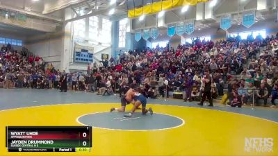 150 lbs Cons. Round 2 - Wyatt Uhde, Appoquinimink vs Jayden Drummond, Sussex Central H S