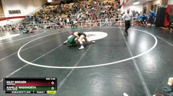 140 lbs Cons. Round 2 - Kiley Bridger, Shoshoni vs Kamille Wadsworth, Green River