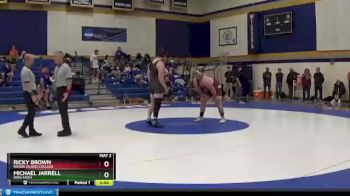 285 lbs Quarterfinal - Ricky Brown, Rhode Island College vs Michael Jarrell, Iron Faith