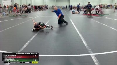 50 lbs Cons. Semi - Kyle Savage, Scanlan Wrestling Academy vs Eitan Paul, Pocono Mountain East