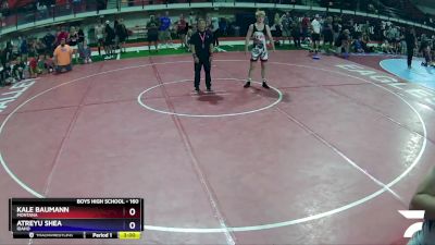 160 lbs Champ. Round 2 - Kale Baumann, Montana vs Atreyu Shea, Idaho