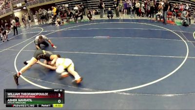 130 lbs Quarterfinal - William Theofanopoulos, Legends Of Gold Las Vegas vs Asher Navratil, Athlos Wrestling