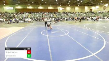 73 lbs Final - Keidyn Madrigal, Valley Vandals vs Cruz Evans, Cowa