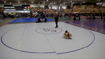 65 lbs 3rd Place Match - Avery Wright, Williamson County Wrestling Cl vs Azaliya Jones, Elite Wrestling Academy