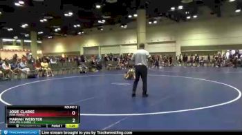 114 lbs Round 2 (10 Team) - Mariah Webster, Iowa Pin-A-Sarus vs Josie Clarke, MXW Purple