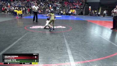 60 lbs Champ. Round 2 - Kamari Tate, Englewood Live Wire WC vs Julian Godina, Lincoln-Way WC