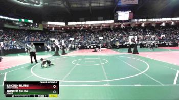 65 lbs Champ. Round 1 - Lincoln Burns, Unattached vs Hunter Ashba, LCWC3