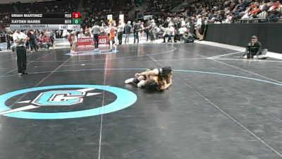 4A 113 lbs Cons. Round 1 - Uriah Martinez, Pecos vs Xayden Mares, Raton