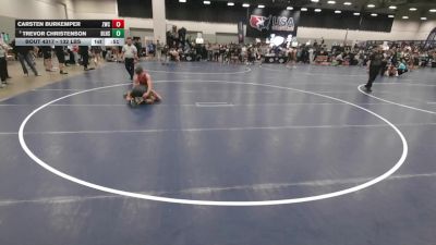132 lbs 7th Place Match - Carsten Burkemper, Zumwalt Wrestling Club vs Trevor Christenson, Basehor-Linwood High School Wrestling