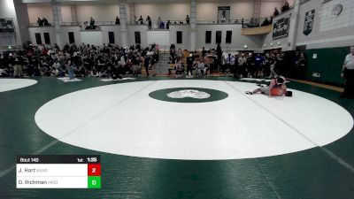 175 lbs Round Of 32 - Jack Hart, North Andover vs Dominic Richman, Middleborough