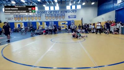150 lbs Champ. Round 3 - Jacob Fuentes, Braden River High School vs Massimiliano Pellicano, Venice