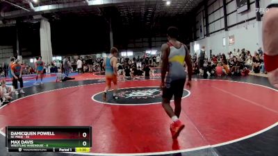 132 lbs Finals (2 Team) - Max Davis, WRESTLING WAREHOUSE vs Damicquen Powell, NC PRIDE