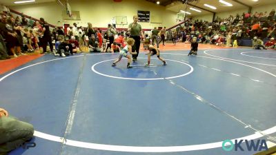 40 lbs Consi Of 8 #1 - Kase Zappone, Barnsdall Youth Wrestling vs Sloane Scott, Hilldale Youth Wrestling Club