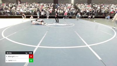 96-I lbs Round Of 32 - Frank Albright, Apex vs Lucas Lanci, Souderton Middle School