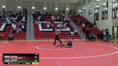 105 lbs Champ. Round 1 - Brady Hulwi, Hewitt Trussville Freshman vs Mario Yazzie, Pinson Valley