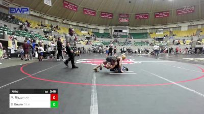 75 lbs Quarterfinal - Micah Rizzo, Team Conquer Wrestling vs Bearett Bowin, Columbus Wrestling Club