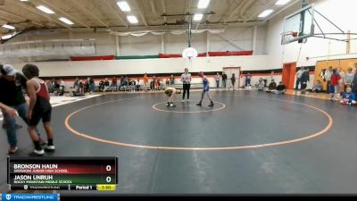91 lbs Quarterfinal - Jason Unruh, Rocky Mountain Middle School vs Bronson Haun, Shoshoni Junior High School