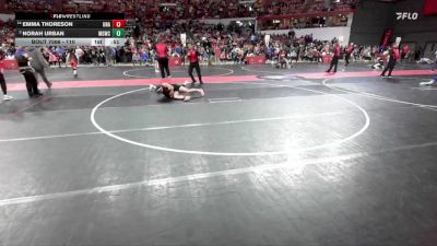110 lbs Champ. Round 1 - Norah Urban, Monona Grove/McFarland Wrestling Club vs Emma Thoreson, Unattached