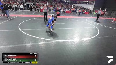 75 lbs Cons. Round 3 - Rylin Komatz, Mauston Talons vs Kenly Klaas, Lancaster Wrestling Club