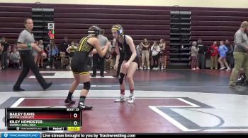 113 lbs 1st Place Match - Bailey Davis, Benton Community vs Kiley Homeister, Waverly-Shell Rock