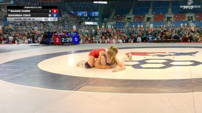 140 lbs Cons. Rd Of 32 - Maggie Zuber, IL vs Savannah Chao, GA
